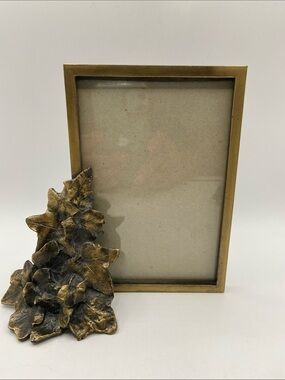 Modulas Vintage Picture Photo Frame With Antique Brass Finish Ivy Leaves 4x6”